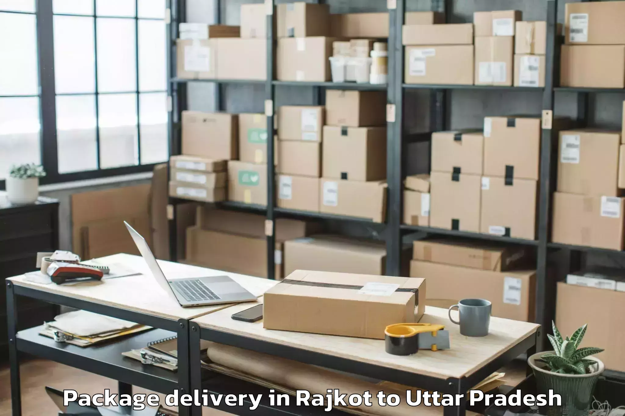 Easy Rajkot to Mau Package Delivery Booking